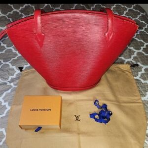 Louis Vuitton Saint Jacques Shoulder Bag Red EPI Leather DATE STAMPED : AS0995